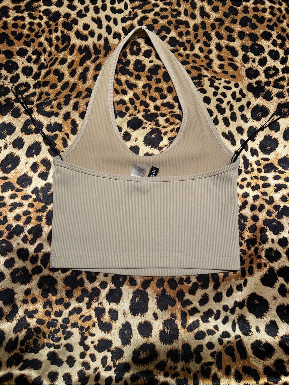 H&M Beige Ribbed Halter Tank - Picture 3 of 6